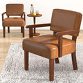Accent Chair PU Leather Living Room Chairs Oversize with Soft Seat and Armrests for Living Room Dinning Room Bedroom Reading Room Waiting Room