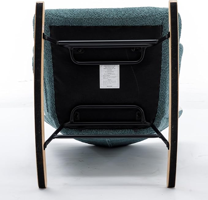 Modern Patchwork Accent Chair with Solid Wood Armrest and Feet Mid-Century Modern Accent Sofa Fabric Sofa Chair for Living Room Bedroom Studio Comfy Side Armchair for Bed (Green+Dark Green)