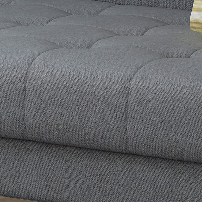 Christopher Knight Home GDFStudio Christopher Knight Home Aidan Mid Century Modern Tufted Fabric Sofa Gray