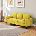 KINTNESS 78” 3 Seater Sofa Couch for Living Room Modern Sectional Sofa with Deep Seat &amp Armrest Pillow Comfy Sofa Set for Bedroom Apartment and Office Removable Covers Non-Slip Yellow | COTT