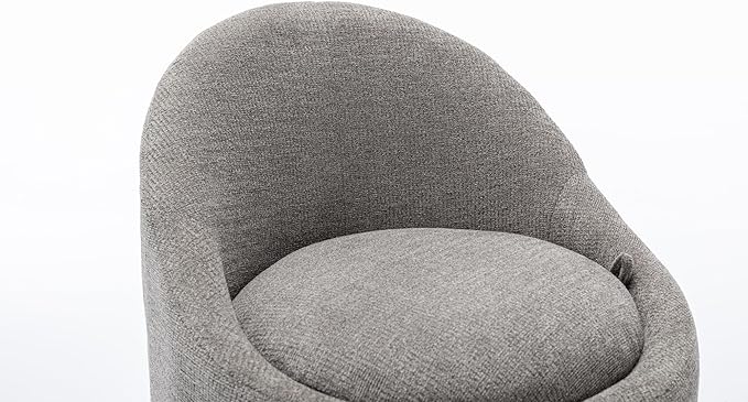 COLAMY Chenille Fabric 360 Swivel Accent Chair Set of 2 Light Gray