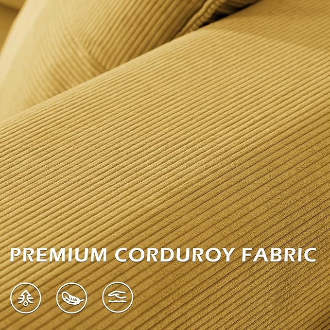 4-in-1 Folding Convertible Floor Sofa Bed 78 Oversized Compression Sofa No Assembly Required King Futon Lazy Couch Corduroy Loveseat Sleeper with Pull Out Bed Modular Futon Couch