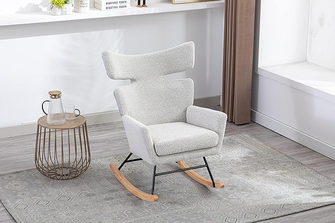 Fish Tail Living Room Comfortable Rocking Chair Living Room Chair