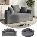 Casaphoria 67'' Wide Convertible Sofa BedLarge Fold-Out Floor Couch with Comfy Back PillowsMulti-Functional Sleeper for Living RoomGuestStudio(Gray)