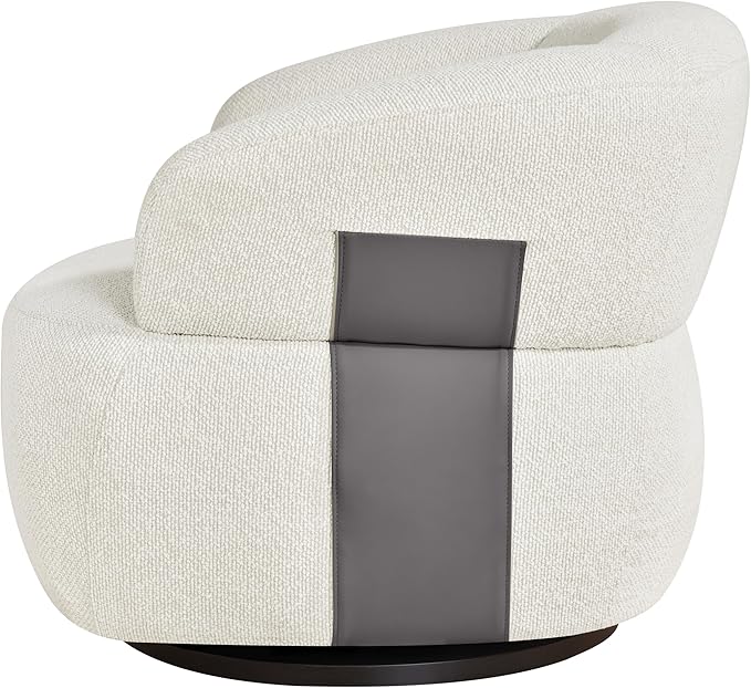 Swivel Accent Chair Modern Living Room Chairs Comfy Barrel Armchair Cozy Side Single Sofa Chair for Bedroom Reading Room Waiting Room Club Fully Assembled (Set of 1 New Beige)