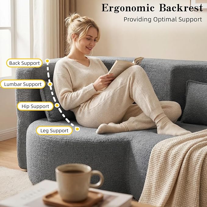 79 Convertible Folding Sofa Bed 2-in-1 Twin Size Loveseat Sleeper Couch with Two Pillows &amp Side Storage PocketsSpace-Saving | Design for Apartments &amp Living Room No Assembly(Dark Grey)