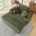 5-In-1 Oversized Chaise Lounge Chair Indoor with Ottoman54.5W Faux Fur Convertible Folding Sleeper Sofa Bed with Cup Holder&ampSide PocketComfy Boneless Couch Sofa Chair for Living RoomBedroom(Gr