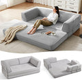 LINSY HOME 79'' Convertible Sofa Bed - Sleeper Sofa Compression Folding Loveseat Sleeper - Foldable Corduroy Couch Bed for Living Room Bedroom - Modular Sectional Compressed Sofa in Box Grey