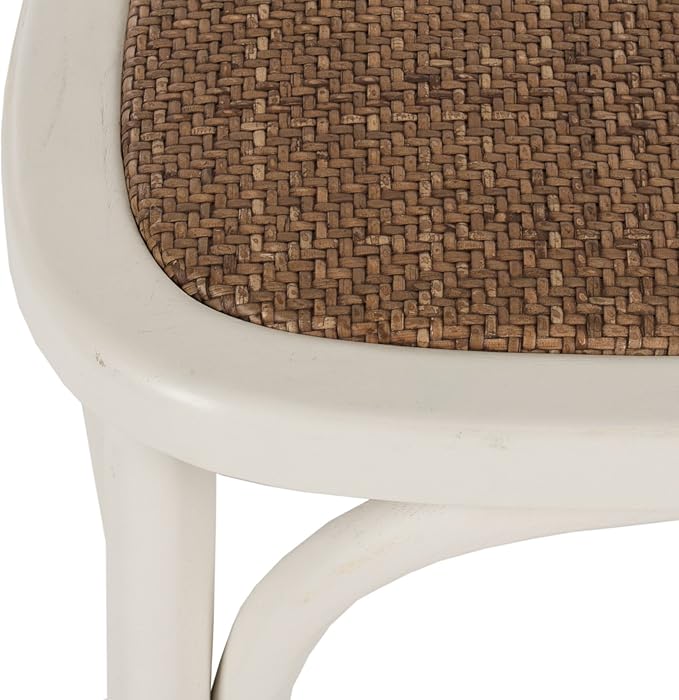 Safavieh American Homes Collection Franklin Farmhouse X-Back Antique White Side Chair