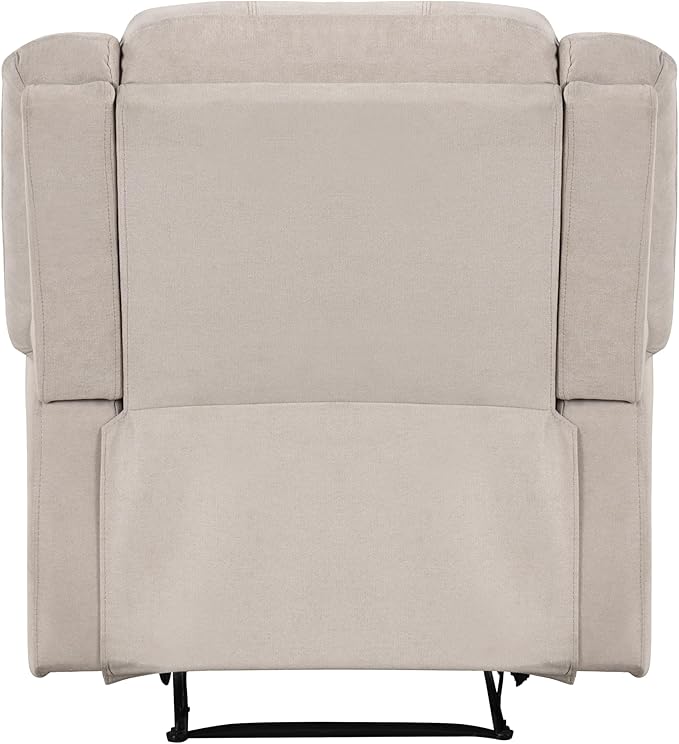 Textured Fabric Recliner Chair with Pillowtop Arms - Modern Living Room Seating