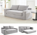 KIVENJAJA 70.87 Boneless Loveseat Sofa Modern 2-in-1 Convertible Sleeper Sofa Comfy Cloud Loveseat Couch Corduroy Small Boneless Couches for Living Room Small Space Bedroom Grey