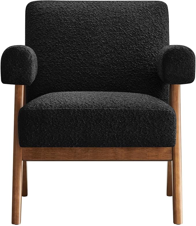 Modway EEI-6502-BLK Lyra Boucle Fabric Armchair Black