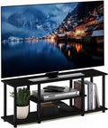 Furinno Turn-N-Tube No Tools 3D 3-Tier Entertainment TV Stand up to 50 inch TV Round Tubes Walnut