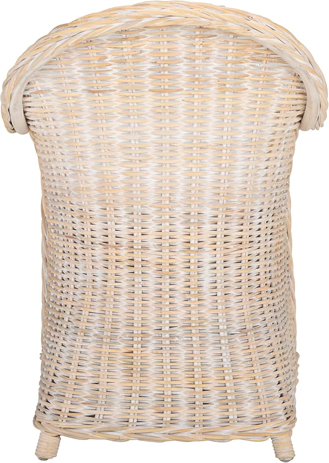 SAFAVIEH Home Collection Callista Yellow Wicker Club Chair