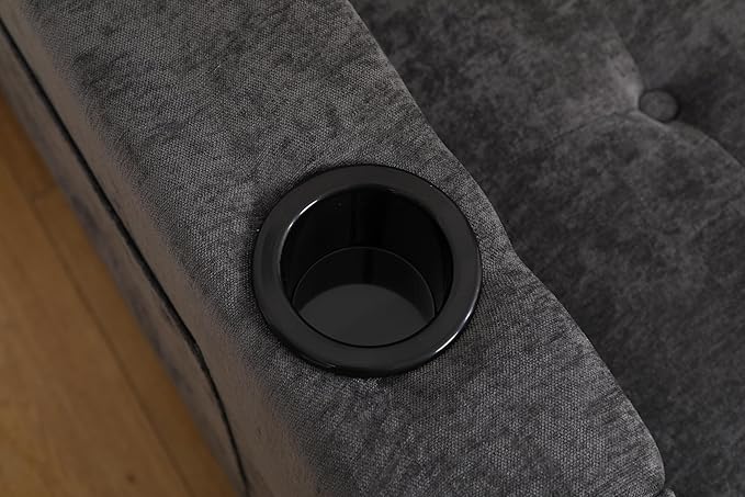 ERYE Foldable Loveseat Sofa Convertible Pull Out Sleeper Sofabed2 Seat Tufted Upholstered Sofa Modern Convertible Sleeper Couch Bed with Cupholders and Side Pockets