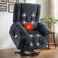 BOSMILLER Power Lift Recliner Chair with Massage and Heat for ElderlyElectric Lift Chair with USB Charging Runction and Side Pockets Suitable for Living Rooms and bedroomsBlue