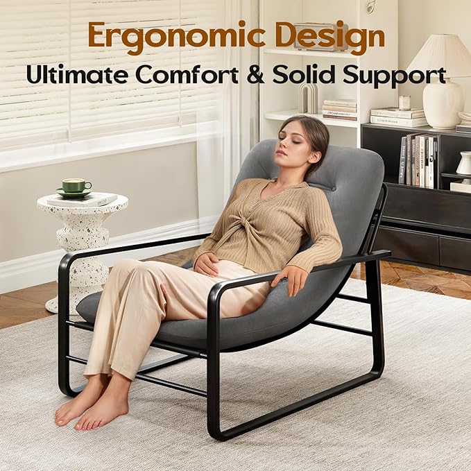 Soohow Accent Chair Sherpa Arm Chair for Living Room Mid Century Modern Accent Chairs Boucle Reading Bedroom Chair