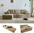 L-Shape Couch Modular Sectional Sofa Couches 3 Seat Modular Sofa Memory Foam Sectional Couches for Living Room Cloud Couch with Oversized Chaise (Camel Left Facing Chaise)