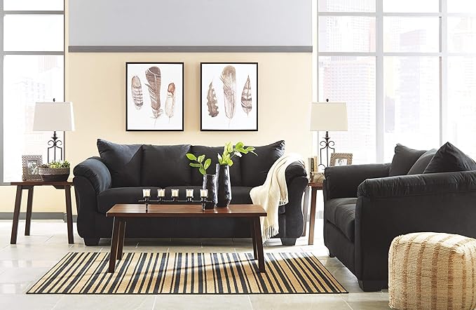 Signature Design by Ashley Darcy Classic Contemporary Sofa Black