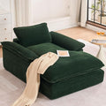GNIXUU 67 Chaise Lounge Chair Indoor Corduroy Upholstered Oversized Sofa Bed Green Oversized Boneless Couch Chair Large Sleeper Reading Chair for Living Room Game Room Green | easy to move around