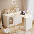 Tribesigns 78 L Shaped Desk with Storage Modern Corner Desk with 3 Drawers for Small Space Reversible L Shape Desk with Cabinet &amp Adjustable Shelves for Home Office Bedroom (White)