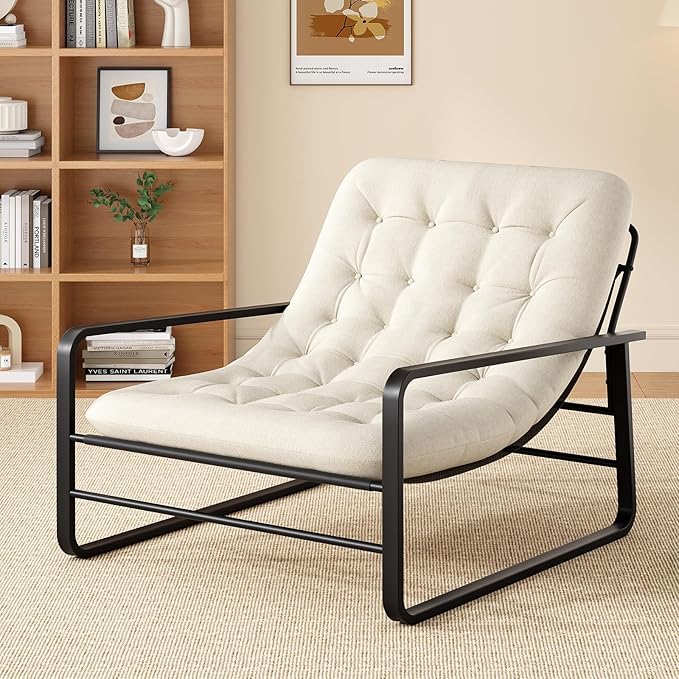 Soohow Accent Chair Sherpa Arm Chair for Living Room Mid Century Modern Accent Chairs Boucle Reading Bedroom Chair