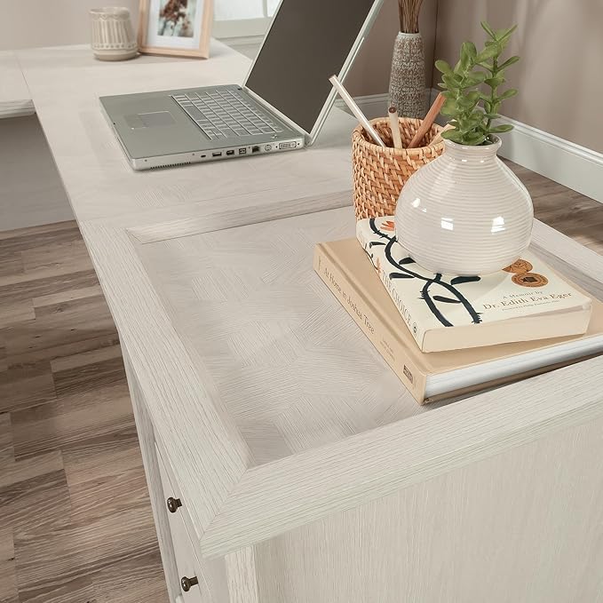 Sauder Larkin Ledge L-Desk Glacier Oak Finish