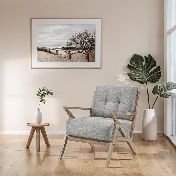 Lexicon Lhasa Fabric Accent Chair Brownish Gray