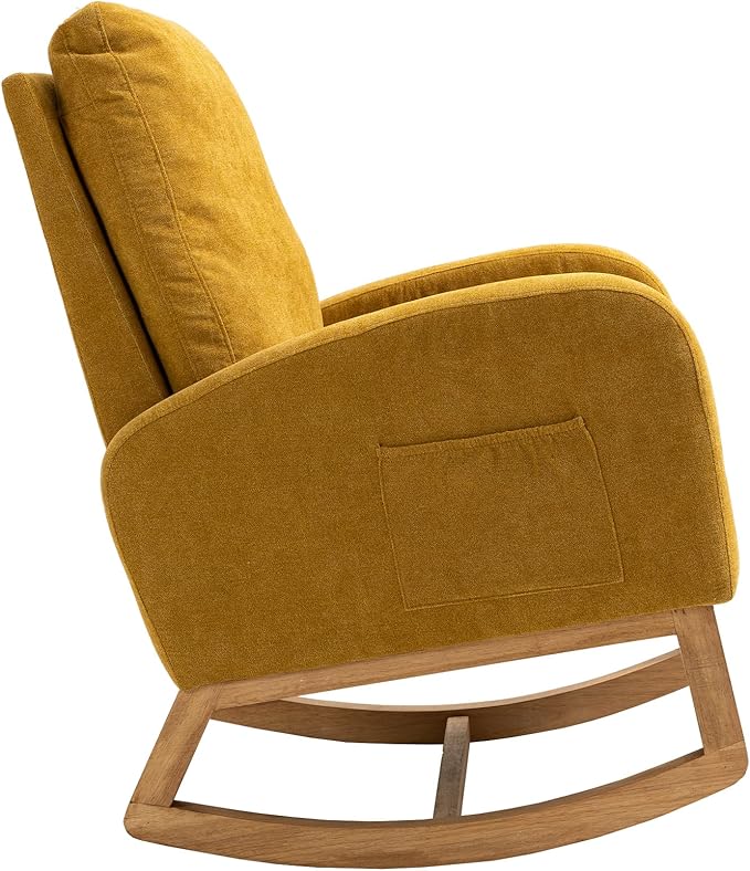 Living Room Comfortable Rocking Chair Living Room Chair Yellow