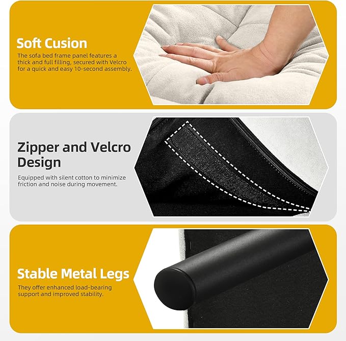 DWVO 70 Convertible Futon Sofa Bed Folding Futon Set for Living Room Home Office Aprtment Modern Futon Couch with Adjustable Backrest &amp Armrests Recliner Lounge Loveseat Sofa