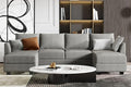 HONBAY Modular Sectional Sofa with Storage U Shaped Modular Sofa 6-Seater Sectional Couch for Living Room Grey