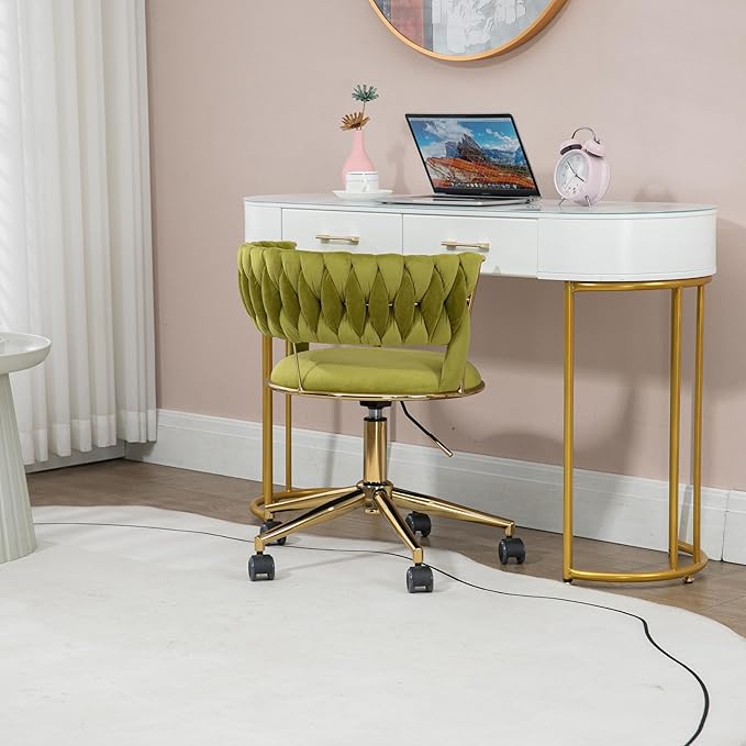 Chair Vanity Chair Modern Adjustable Home Computer Executive Chair Swivel Task Chair for Small Space Living Room Make up Studying