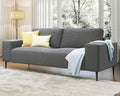 AMERLIFE 89 inch Sofa - Modern Comfy Couch with Extra Deep Seats 3 Seater for Living Room Grey Corduroy