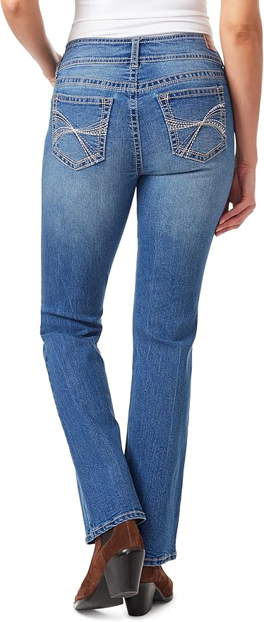 WallFlower Luscious Curvy Bootcut Jeans for Women Mid-Rise Insta Stretch Denim Size-Inclusive Juniors Jeans