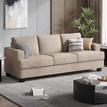 Fadware Sofa Couch 3 Seater Sofa with Suppleness Armrests Fabric Deep Seat Sofa with Upholstered Cushion&amp Backrests Modern Comfy Couch for Living Room Apartment