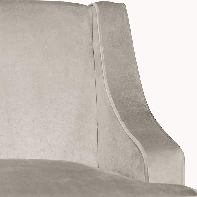 HomePop Swoop Arm Accent Chair Velvet Grey