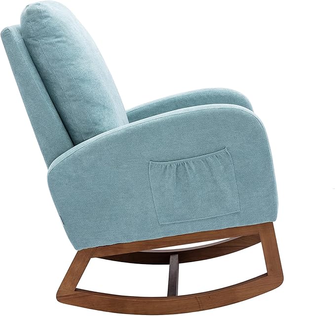Living Room Comfortable Rocking Chair Living Room Chair Light Blue