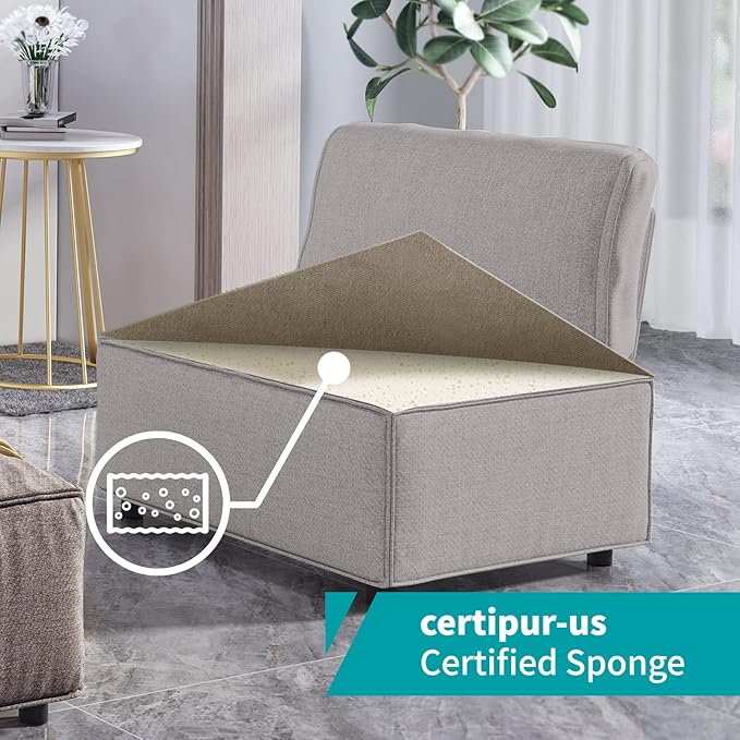 BALUS U Shaped Modular Sectional Sofa L Shaped Oversized Sofa Furniture Set with Ottoman Free-Combined Sleeper Couch with Chaise Reversible for Living Room Beige
