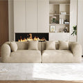 120 Oversized Sectional Couches for Living Room Comfy Plush Boneless Modular Sectional Sofa Modern Modular Couch Chenille Cloud Couch Sectionals 4 Seater No Assembly Needed Light Brown