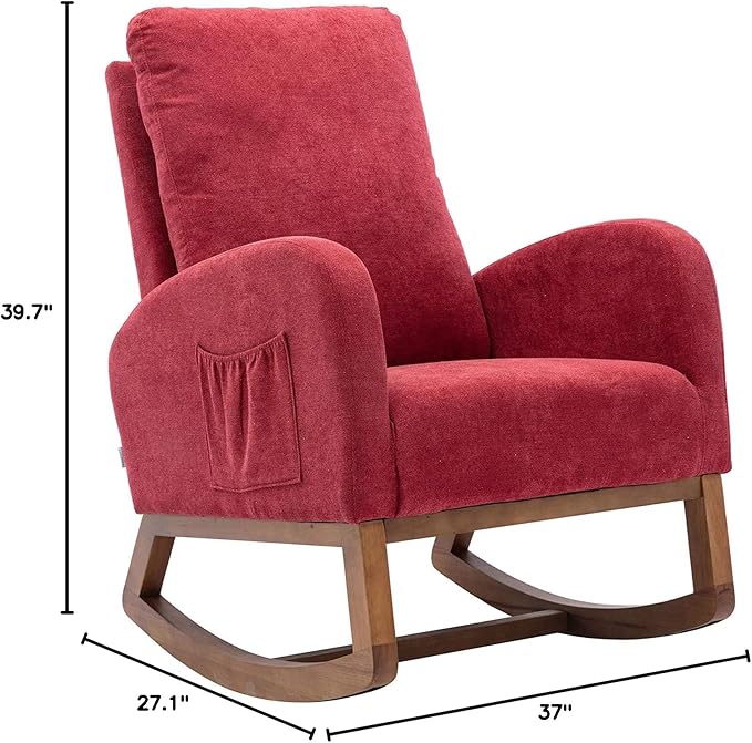 Living Room Comfortable Rocking Chair Living Room Chair Red