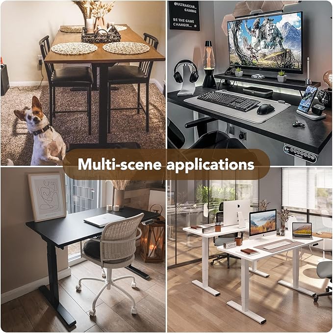 Whole-Piece Particle Board Table Top for Standing Desk and Home Office Desk DIY 48x24x1 Inch Grey Oak Veneers Desk Top