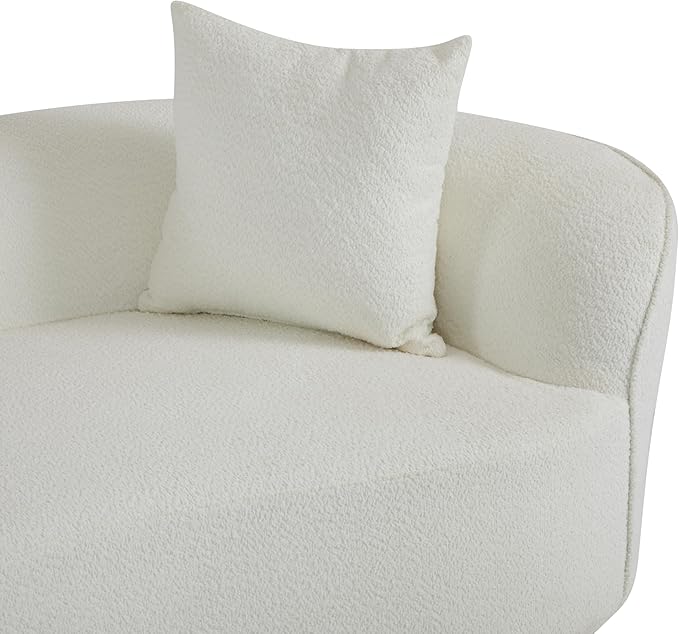 Christopher Knight Home Braebt 126 Modular Sofa with 4 Throw Pillows Curved 5-Seater Large Sofa Couches Comfy Upholstered Sectional Cloud Couch for Living Room Study No Assembly Required Beige
