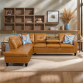 L-Shaped Combination Sofa Set Luxurious Synthetic Leather Living Room Sofa Suitable for Living Rooms Bedrooms Apartments and Offices