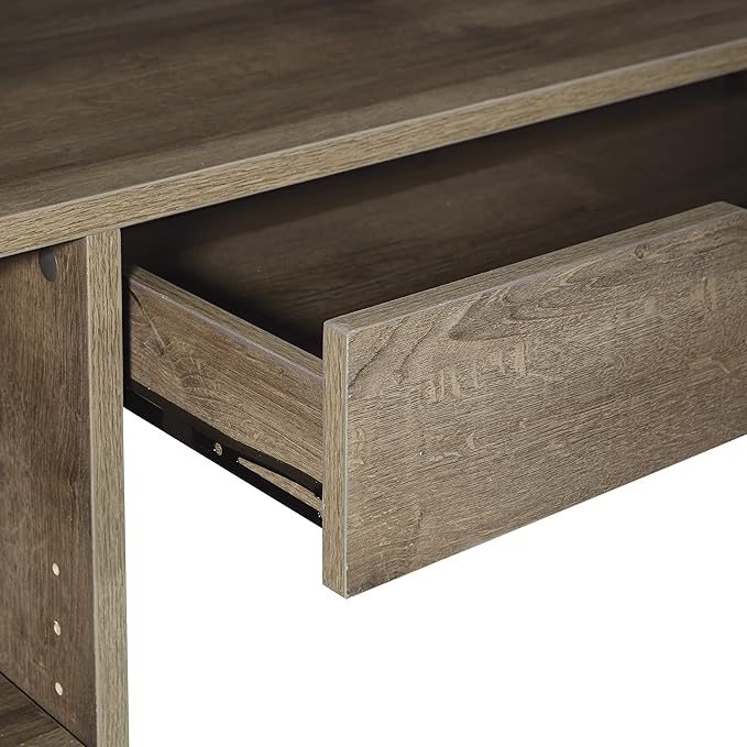 OSP Home Furnishings Ravel 40-Inch Wide Writing Desk Grey Oak