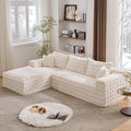 TYBOATLE 107’’ Boneless Slow-Rebound Memory Foam Couch Cloud Sectional Couches for Living Room w/Upgraded Fabric Deep Seat Comfy Fluffy L Shaped Modular Sectional Sofa