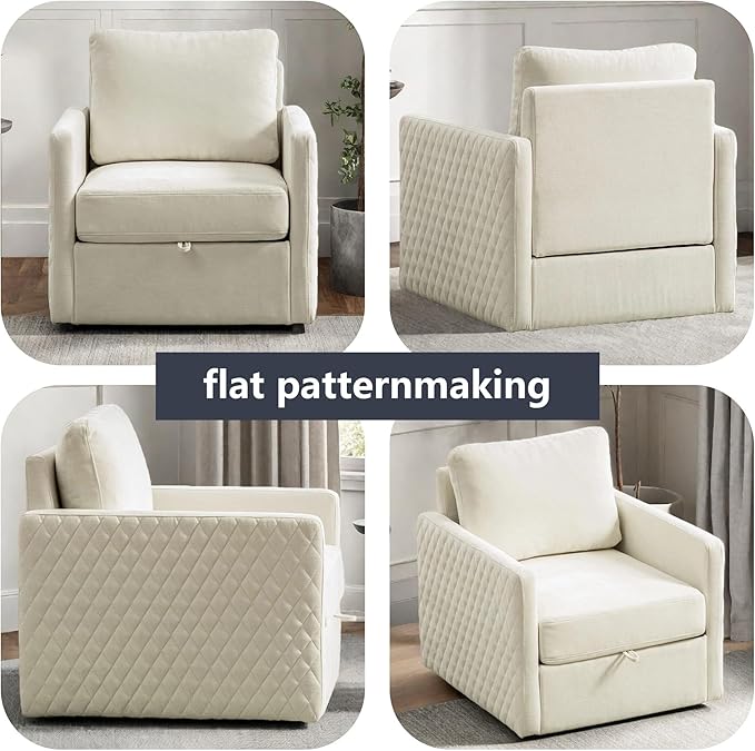 30 Beige Swivel Accent Chairs Set of 2Chenille Bedroom Chair with Storage Under SeatSquare Swivel Chairs Set of 2Modern Accent Chair for Living Room