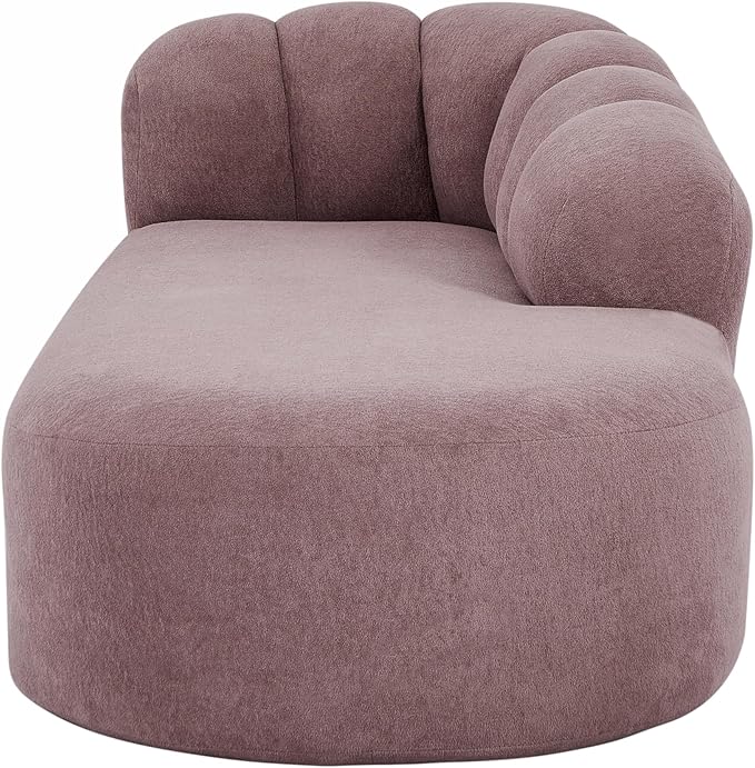Christopher Knight Home Presie Upholstered Boneless Chaise Lounge Chair Indoor Comfy Chaise Lounge Sofa for Bedroom Modern Home Sofa Living Room No Assembly Required Light Purple