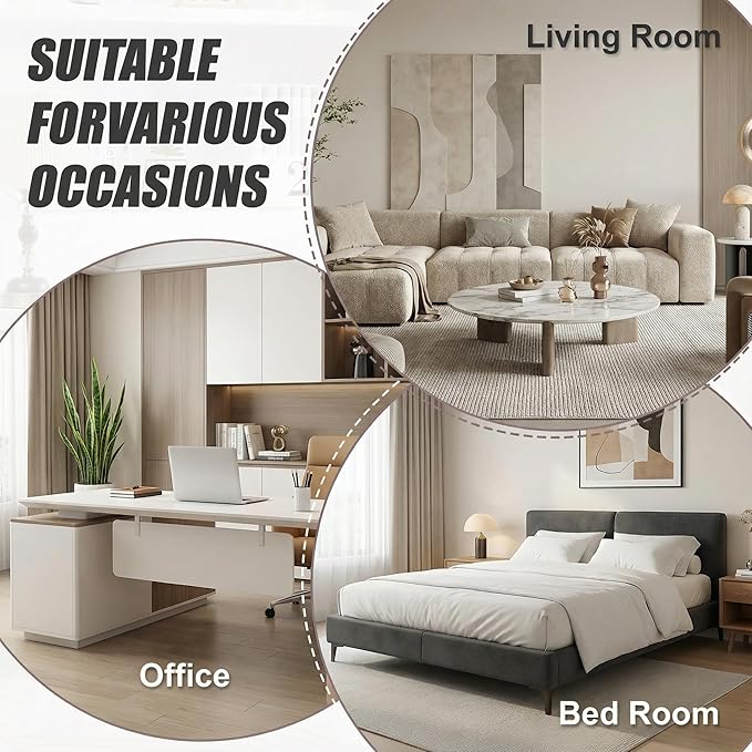 Arletta Modern Minimalist Armchair Beige Chenille Upholstered Single Chair Nordic Style Living Room Seating with Padded Arms 500 LBS Load Capacity 26.57x27.17x29.33 Inches