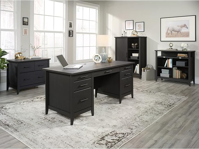 Sauder® Summit Station 66W Executive Computer Desk Raven Oak