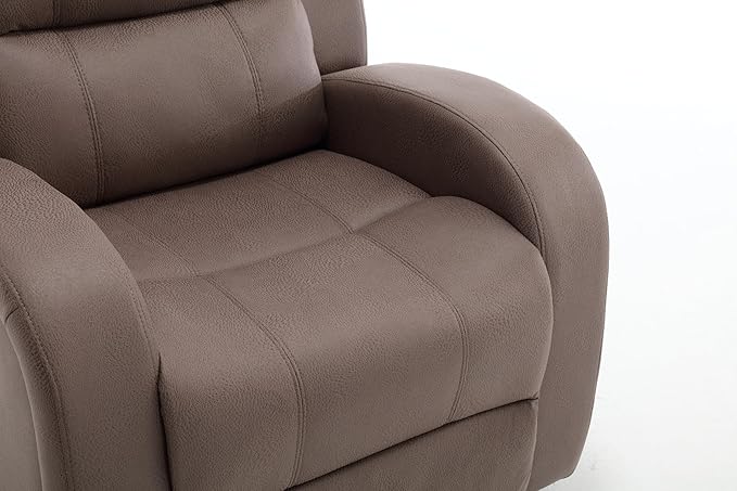 Modern Faux Leather Manual Recliner Chair for Living Room Study or Bedroom - Compact &amp Comfortable